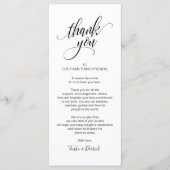Moderne bruiloft Plaats instelling Hartelijk dank Programma (Voorkant)