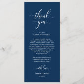 Moderne bruiloft Plaats instelling Hartelijk dank Programma (Voorkant)