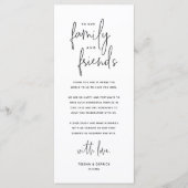 Moderne bruiloft Plaats instelling Hartelijk dank Programma (Voorkant)