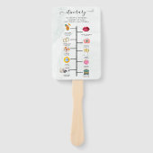 Moderne bruiloft programma Hand Fan Handwaaier (Voorkant)