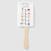 Moderne bruiloft programma Hand Fan Handwaaier (Voorkant)