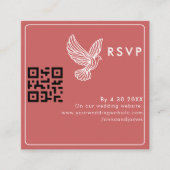 Moderne bruiloft QR-code Minimalistisch Elegant Qu Informatiekaartje (Voorkant)
