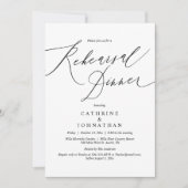 Moderne bruiloft repetitie diner viering kaart (Voorkant)