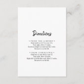 Moderne bruiloft routebeschrijving informatiekaartje (Voorkant)