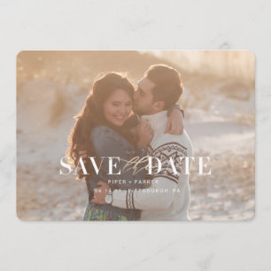 Moderne bruiloft Save the Dates Date