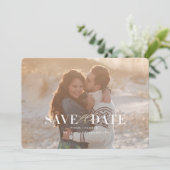 Moderne bruiloft Save the Dates Date (Staand voorkant)