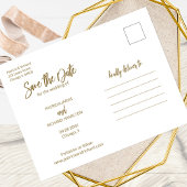 Moderne bruiloft sparen Datum 3 Foto collage Briefkaart