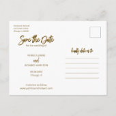 Moderne bruiloft sparen Datum 3 Foto collage Briefkaart (Achterkant)