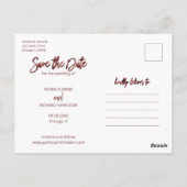 Moderne bruiloft sparen Datum 4 Foto collage Briefkaart (Achterkant)