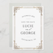 Moderne bruiloft sparen de Datum (Voorkant / Achterkant)