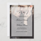 Moderne bruiloft sparen de Datum | Foto met overla Save The Date (Voorkant)