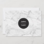 MODERNE BRUILOFT UITNODIGEN moderne mod spot zwart Kaart (Voorkant)