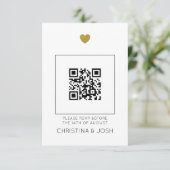 Moderne bruiloft Uitnodiging RSVP QR Code (Staand voorkant)