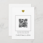 Moderne bruiloft Uitnodiging RSVP QR Code (Voorkant / Achterkant)