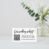 Moderne bruiloft voor penseel script QR Informatiekaartje (Staand voorkant)