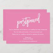 Moderne bruiloft voor penseelscript, uitgestelde r save the date (Voorkant / Achterkant)