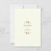 Moderne bruiloft website qr code eco vriendelijk RSVP kaartje (Achterkant)