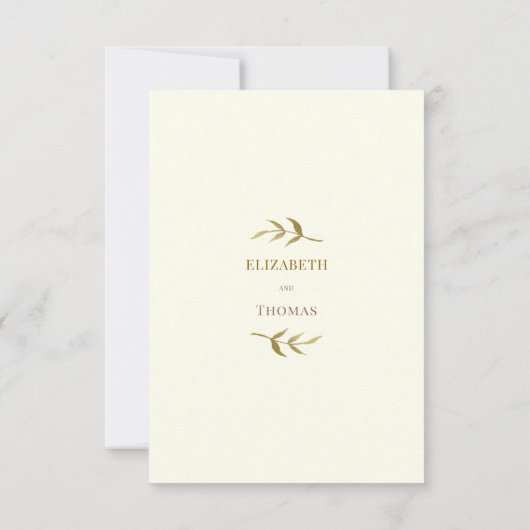 Moderne bruiloft website qr code eco vriendelijk RSVP kaartje (Achterkant)