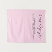 Moderne bruiloft Welkom Custom Boho Wedding Party Wandkleed (Voorkant (horizontaal))