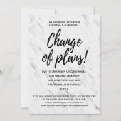 Moderne bruiloft wijziging plannen uitgesteld gean kaart (Voorkant)