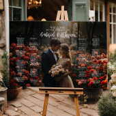 Moderne bruiloft zitgrafiek met foto canvas afdruk