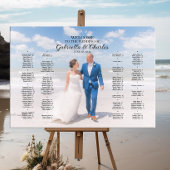 Moderne bruiloft zitgrafiek met foto, elegant canvas afdruk