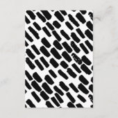 Moderne bruiloft — zwart en wit informatiekaartje (Achterkant)