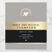 Moderne bruiloften wijn etiket (Enkel label)