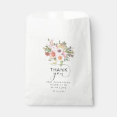 Moderne Bruiloftsbloemen Shower Bedankzakje (Voorkant)