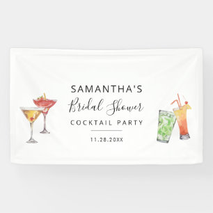 Moderne Bruiloftscocktailparty Spandoek