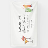 Moderne Bruiloftscocktailparty Spandoek (Verticaal)