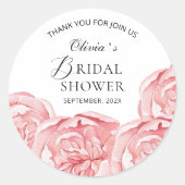 Moderne Bruiloftsshower Vierkante Sticker  (Voorkant)