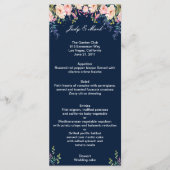 Moderne bruinachtige botanische bruiloft menu (Voorkant)