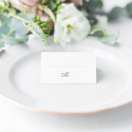 Moderne bruine bruiloft met lege portkaarten