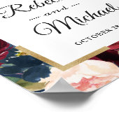 Moderne bruine bruinbloemen poster (Hoek)