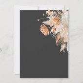 Moderne bruine bruine pampasgrasbruiloft (Achterkant)