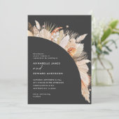 Moderne bruine bruine pampasgrasbruiloft (Staand voorkant)