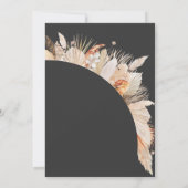 Moderne bruine bruine pampasgrasbruiloft (Achterkant)