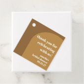 Moderne Bruine Chic Aangepaste Bruiloft Thank You Bedankjes Labels (In situ)