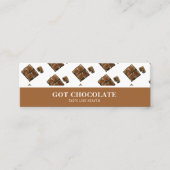 Moderne bruine chocolade professionele kaart mini visitekaartje (Voorkant)