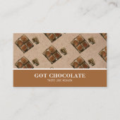Moderne bruine chocolade professionele kaart visitekaartje (Voorkant)