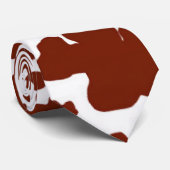 Moderne bruine Koe Huidtextiel Dierafdrukken Stropdas (Opgerold)