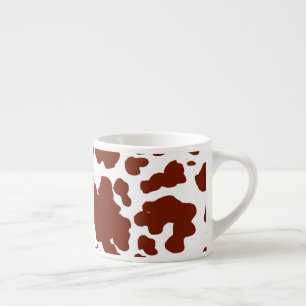 Moderne bruine Koe vlekken Print Espresso Kop