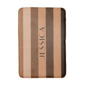 Moderne Bruine Strepen Patroon Douche Badmat (Voorkant Verticaal)