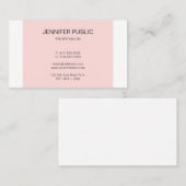 Moderne, bruinkroze, lichte luxe visitekaartje (Voorkant / Achterkant)