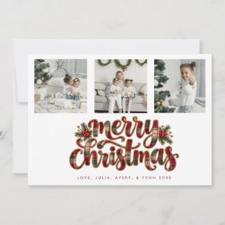 Moderne Bruisende Kerstkaart Kaart
