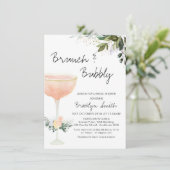 Moderne Brunch Champagne Bruids Douche Uitnodiging (Staand voorkant)