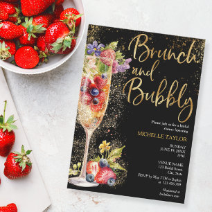 Moderne brunch en bubbel zomer champagne cocktail kaart