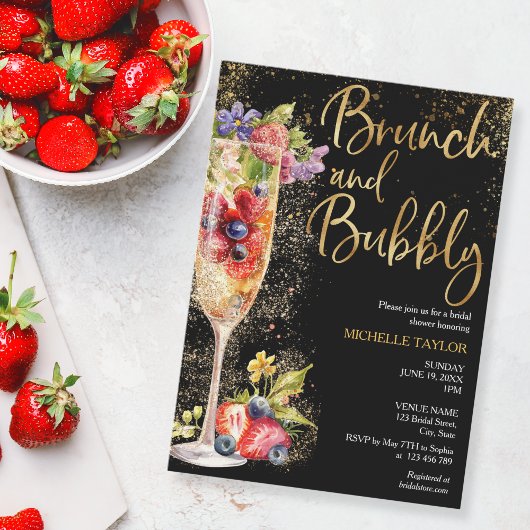 Moderne brunch en bubbel zomer champagne cocktail kaart
