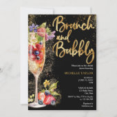 Moderne brunch en bubbel zomer champagne cocktail kaart (Voorkant)